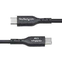 StarTech.com 1ft (30cm) USB-A to USB-C Charging Cable, Charge & Sync, 3A, USB 2.0, TPE Jacket - Black USB Charging Cord, 0.3 m, USB A, USB C, USB 2.0, 0.48 Gbit/s, Black