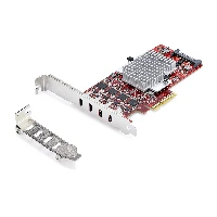 StarTech.com 4-Port USB Type-C PCIe Card, USB 3.2 10Gbps, USB-C PCI Express Expansion Card, 4x Independent USB Controllers, Windows/Linux/macOS, TAA-Compliant, PCIe, USB Type-C, PCI 3.0, Red, ASMedia - ASM3142 x4, ASMedia - ASM1543 x4, ASMedia - ASM2812X, 10 Gbit/s