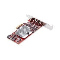 StarTech.com 4-Port USB Type-C PCIe Card, USB 3.2 10Gbps, USB-C PCI Express Expansion Card, 4x Independent USB Controllers, Windows/Linux/macOS, TAA-Compliant, PCIe, USB Type-C, PCI 3.0, Red, ASMedia - ASM3142 x4, ASMedia - ASM1543 x4, ASMedia - ASM2812X, 10 Gbit/s