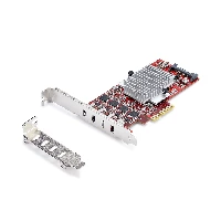 StarTech.com 4-Port USB Type-C PCIe Card, USB 3.2 10Gbps, USB-C PCI Express Expansion Card, 4x Independent USB Controllers, Windows/Linux/macOS, TAA-Compliant, PCIe, USB Type-C, PCI 3.0, Red, ASMedia - ASM3142 x4, ASMedia - ASM1543 x4, ASMedia - ASM2812X, 10 Gbit/s