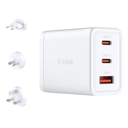 D-Link 65W GaN Charger, Indoor, AC, White