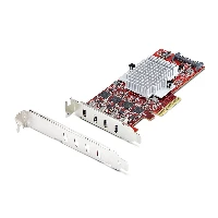 StarTech.com 4-Port USB Type-C PCIe Card, USB 3.2 10Gbps, USB-C PCI Express Expansion Card, 4x Independent USB Controllers, Windows/Linux/macOS, TAA-Compliant, PCIe, USB 3.2 Gen 2 (3.1 Gen 2), PCI 3.0, SATA 15-pin, Red, ASMedia - ASM3142 x4, ASMedia - ASM1543 x4, ASMedia - ASM2812X