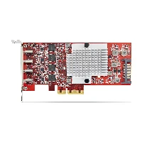 StarTech.com 4-Port USB Type-C PCIe Card, USB 3.2 10Gbps, USB-C PCI Express Expansion Card, 4x Independent USB Controllers, Windows/Linux/macOS, TAA-Compliant, PCIe, USB 3.2 Gen 2 (3.1 Gen 2), PCI 3.0, SATA 15-pin, Red, ASMedia - ASM3142 x4, ASMedia - ASM1543 x4, ASMedia - ASM2812X