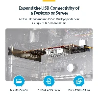 StarTech.com 4-Port USB Type-C PCIe Card, USB 3.2 10Gbps, USB-C PCI Express Expansion Card, 4x Independent USB Controllers, Windows/Linux/macOS, TAA-Compliant, PCIe, USB 3.2 Gen 2 (3.1 Gen 2), PCI 3.0, SATA 15-pin, Red, ASMedia - ASM3142 x4, ASMedia - ASM1543 x4, ASMedia - ASM2812X