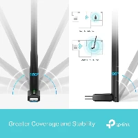 TP-Link TX35U, Wireless, USB, WLAN, Wi-Fi 6 (802.11ax), 1201 Mbit/s, Black