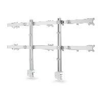 StarTech.com Six-Monitor Desk Mount with Crossbar, Up To 32-inch Computer Screens, Max 17.6lb (8kg) each, Dual Column, C-clamp/Grommet, Height Adjustable, Clamp/Grommet, 48 kg, 43.2 cm (17