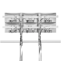 StarTech.com Six-Monitor Desk Mount with Crossbar, Up To 32-inch Computer Screens, Max 17.6lb (8kg) each, Dual Column, C-clamp/Grommet, Height Adjustable, Clamp/Grommet, 48 kg, 43.2 cm (17