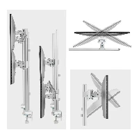 StarTech.com Six-Monitor Desk Mount with Crossbar, Up To 32-inch Computer Screens, Max 17.6lb (8kg) each, Dual Column, C-clamp/Grommet, Height Adjustable, Clamp/Grommet, 48 kg, 43.2 cm (17