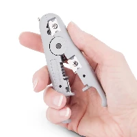 StarTech.com Network Cable Stripper and Cutter, Professional Wire Stripper for UTP/FTP/STP/Coax Cables, Rotary Wire Stripping and Cutting Tool, Hand cable cutter, Grey, Grey, 7.5 mm, 0 - 50 C, 105 pc(s)