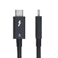 StarTech.com 1.5ft (50cm) Thunderbolt 5 Cable, 80Gbps/Up to 120Gbps, 240W PD, 8K 60Hz, Certified Thunderbolt Cable - Compatible w/Thunderbolt 4/USB4/USB-C, Male, Male, 0.5 m, Black, Nickel, 80 Gbit/s