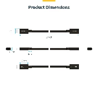 StarTech.com 1.5ft (50cm) Thunderbolt 5 Cable, 80Gbps/Up to 120Gbps, 240W PD, 8K 60Hz, Certified Thunderbolt Cable - Compatible w/Thunderbolt 4/USB4/USB-C, Male, Male, 0.5 m, Black, Nickel, 80 Gbit/s