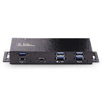 StarTech.com 7-Port Industrial USB 10Gbps Hub with Power Adapter, Metal, Mountable, 5x USB-A and 2x USB-C Downstream Ports, ESD Protection, Powered USB Hub, TAA, USB 3.2 Gen 2 (3.1 Gen 2) Type-C, USB 3.2 Gen 2 (3.1 Gen 2) Type-A, USB 3.2 Gen 2 (3.1 Gen 2) Type-C, 10000 Mbit/s, Black, Steel, 15 kV