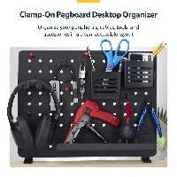 StarTech.com 1612B-DESK-PEGBOARD, Black, 420 mm, 48.5 mm, 320 mm, 2.6 kg, 456 mm