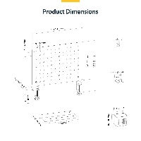 StarTech.com 1612B-DESK-PEGBOARD, Black, 420 mm, 48.5 mm, 320 mm, 2.6 kg, 456 mm