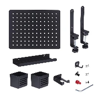 StarTech.com 1612B-DESK-PEGBOARD, Black, 420 mm, 48.5 mm, 320 mm, 2.6 kg, 456 mm