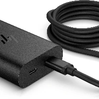 HP 65W GaN USB-C Laptop Charger, 90 V, 65 W, 1.6 A, Business, 8 A, Black