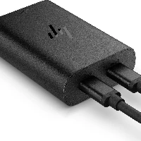 HP 65W GaN USB-C Laptop Charger, 90 V, 65 W, 1.6 A, Business, 8 A, Black