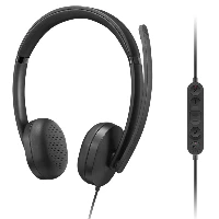 Lenovo VoIP Headset 5000, Wired, Office/Call center, 20 - 20000 Hz, 144 g, Headset, Black