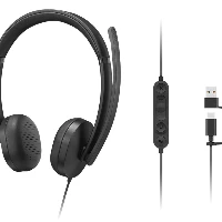 Lenovo VoIP Headset 5000, Wired, Office/Call center, 20 - 20000 Hz, 144 g, Headset, Black