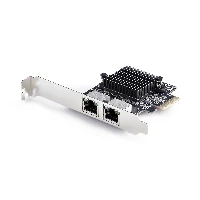 StarTech.com 2-Port 5G Gigabit PCIe Network Adapter Card, 5G/2.5G/1G/100M/10M PCI Express LAN Card, Realtek RTL8126, Windows and Linux, TAA Compliant, Internal, Wired, PCI Express, Ethernet, 5000 Mbit/s, Black