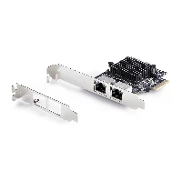 StarTech.com 2-Port 5G Gigabit PCIe Network Adapter Card, 5G/2.5G/1G/100M/10M PCI Express LAN Card, Realtek RTL8126, Windows and Linux, TAA Compliant, Internal, Wired, PCI Express, Ethernet, 5000 Mbit/s, Black