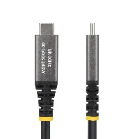 StarTech.com 2m (6ft) Active USB4 Cable, 40Gbps, 240W PD, 8K 60Hz/4K 240Hz DP2.1 DP40, TPE Jacket, Thunderbolt 4 Compatible USB-C Cable - Black USB-C Cord, 2 m, USB C, USB C, USB4 Gen 3x2, 40 Gbit/s, Black