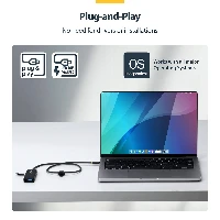 StarTech.com 4-Port USB-C Hub, 5Gbps, Bus Powered, USB-C to 4x USB-A Mini Hub, Extra Long 2ft/61cm Host Cable, PCR Plastic, Portable Desktop / Laptop USB Hub, USB 3.2 Gen 1 (3.1 Gen 1) Type-C, USB 3.2 Gen 1 (3.1 Gen 1) Type-A, 5000 Mbit/s, Black, Plastic, Round cable