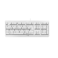 CHERRY KC 1000 Corded Keyboard,Pale Grey, USB (QWERTY - UK), Full-size (100%), Wired, USB, Mechanical, QWERTY, Grey