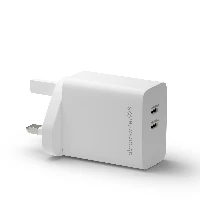dbramante1928 re-charge - UK Wall Charger 2x USB-C 45W - W, Indoor, AC, White