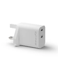 dbramante1928 re-charge - UK Wall Charger 2x USB-C 30W - W, Indoor, AC, White
