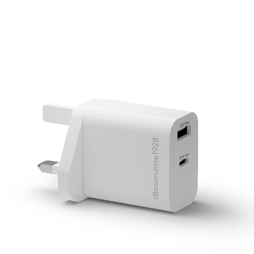 dbramante1928 re-charge - UK Wall Charger USBC25W+USBA18W - W, Indoor, AC, White