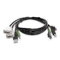 StarTech.com 6ft (1.8m) Dual-Display KVM Cable, 2x DVI to 2x HDMI, USB 2.0, 3.5mm, Universal Combo Cable for Dual-Monitor HDMI KVM, TAA Compliant, 1.8 m, USB, USB, Black, 2 x DVI/USB-A/3.5mm, 2 x HDMI/USB-B/3.5mm