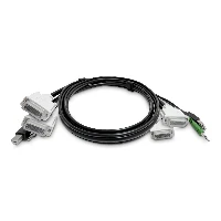 StarTech.com 6ft (1.8m) Dual-DVI KVM Cable, USB 2.0, 3.5mm Audio, Universally Compatible Combo Cable for KVM Switches, TAA Compliant, 1.8 m, USB, USB, Black, 2 x DVI/USB-B/3.5mm, 2 x DVI/USB-A/3.5mm