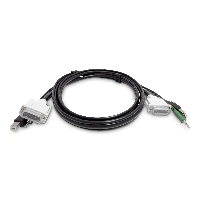 StarTech.com 6ft (1.8m) DVI KVM Cable, USB 2.0, 3.5mm Audio, Universally Compatible Combo Cable for KVM Switches, TAA Compliant, 1.8 m, USB, USB, Black, DVI/USB-B/3.5mm, DVI/USB-A/3.5mm
