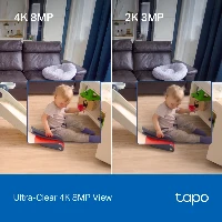 TP-Link Tapo Pan/Tilt AI Home Security Wi-Fi Camera, IP security camera, Indoor, Wireless, Amazon Alexa & Google Assistant, Ceiling/Wall/Desk, White