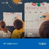 TP-Link Tapo Pan/Tilt AI Home Security Wi-Fi Camera, IP security camera, Indoor, Wireless, Amazon Alexa & Google Assistant, Ceiling/Wall/Desk, White