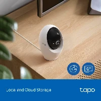 TP-Link Tapo Pan/Tilt AI Home Security Wi-Fi Camera, IP security camera, Indoor, Wireless, Amazon Alexa & Google Assistant, Ceiling/Wall/Desk, White