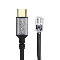 StarTech.com UR9-HEADSET-ADAPTER, USB-C, RJ-9, 1.8 m, Black