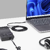 StarTech.com UR9-HEADSET-ADAPTER, USB-C, RJ-9, 1.8 m, Black