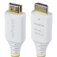 StarTech.com 10ft (3m) Premium Certified High Speed HDMI Cable, 4K 60Hz/1440p 144Hz, HDR10/HDCP 2.2/ARC, 18Gbps, UHD HDMI 2.0 Cord for TV/Monitor/Display, TPE Jacket, White, 3 m, HDMI Type A (Standard), HDMI Type A (Standard), 18 Gbit/s, Audio Return Channel (ARC), White