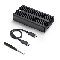 StarTech.com USB4 M.2 NVMe Enclosure, 40Gbps, External USB-C/Thunderbolt NVMe SSD Enclosure, Aluminum Heatsink Case, B+M/M-Key, SSD enclosure, M.2, PCI Express, 40 Gbit/s, USB connectivity, Black