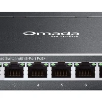 TP-Link Omada ES208GP, Managed, L2, Gigabit Ethernet (10/100/1000), Power over Ethernet (PoE), Rack mounting, DIN rail