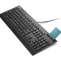 Lenovo Smartcard Wired keyboard II, Full-size (100%), Wired, USB, Plunger key switch, Black