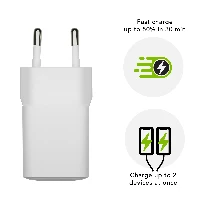 dbramante1928 re-charge Pro - EU Wall Charger USBC30W+USBA18W-W, Indoor, AC, White