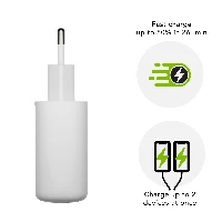 dbramante1928 re-charge Pro - EU Wall Charger 2x USB-C 20W - W, Indoor, AC, White