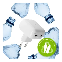 dbramante1928 re-charge Pro - EU Flat Wall Charger 2xUSB-C 20W-W, Indoor, USB, White