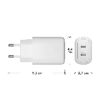 dbramante1928 re-charge Pro - EU Wall Charger 2xUSB-C 25W - W, Indoor, AC, White