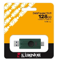 Kingston Technology DataTraveler 128GB USB-A + USB-C 3.2 Gen 1 DuoG2, 128 GB, USB Type-A / USB Type-C, 3.2 Gen 1 (3.1 Gen 1), Cap, 10 g, Black, Green