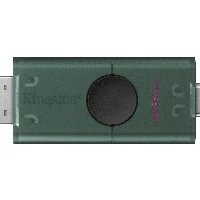 Kingston Technology DataTraveler 256GB USB-A + USB-C 3.2 Gen 1 DuoG2, 256 GB, USB Type-A / USB Type-C, 3.2 Gen 1 (3.1 Gen 1), Other, 10 g, Black, Green