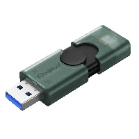Kingston Technology DataTraveler 256GB USB-A + USB-C 3.2 Gen 1 DuoG2, 256 GB, USB Type-A / USB Type-C, 3.2 Gen 1 (3.1 Gen 1), Other, 10 g, Black, Green